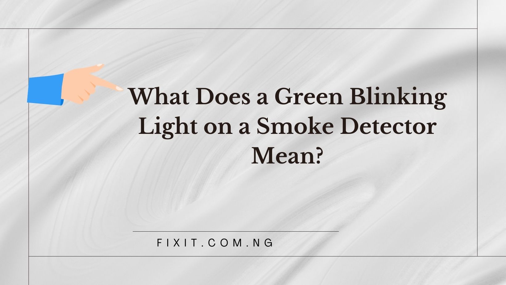 green blinking light on smoke detector